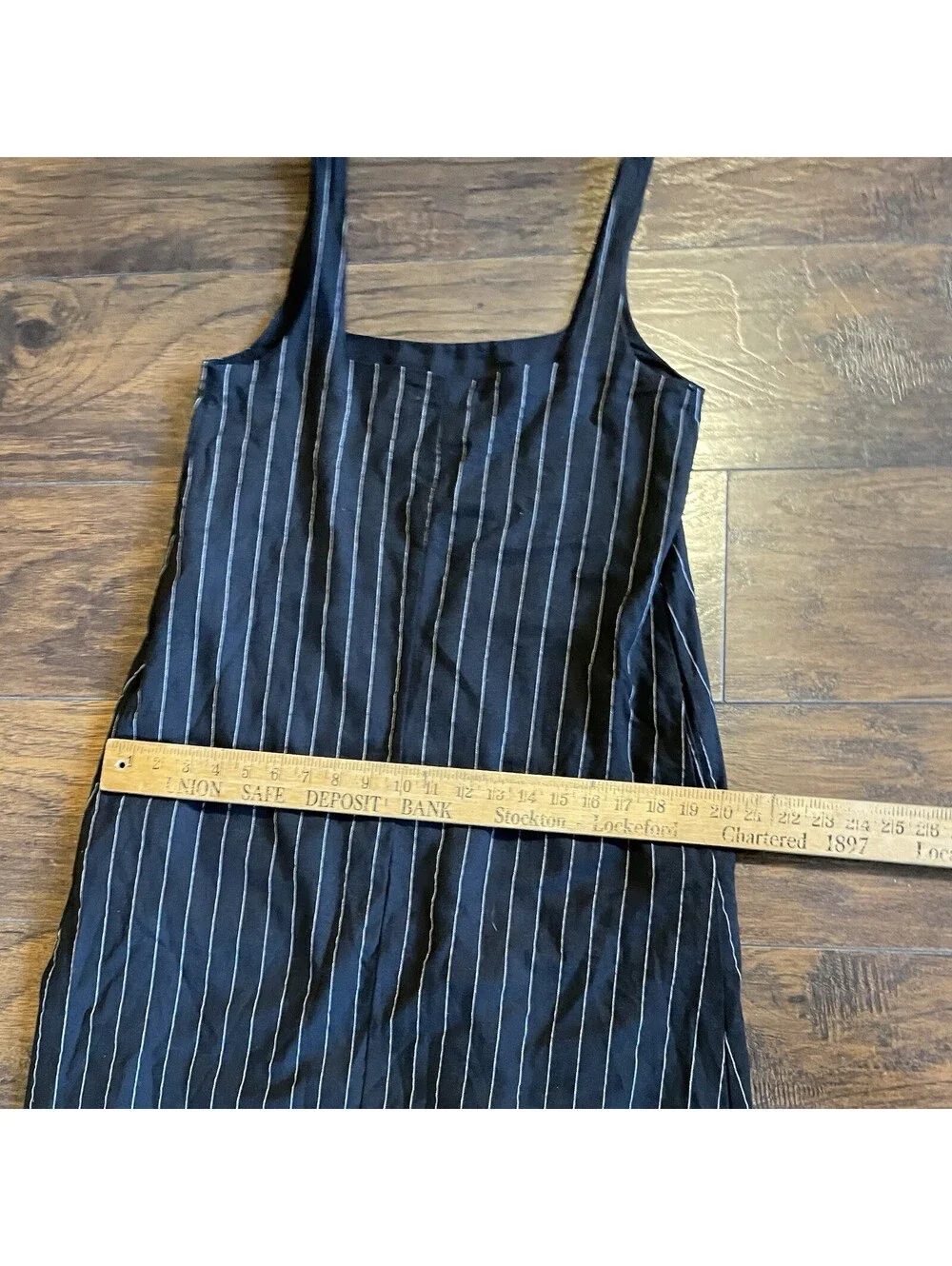 Klesis Pinstripe Maxi Dress In Black Size Small